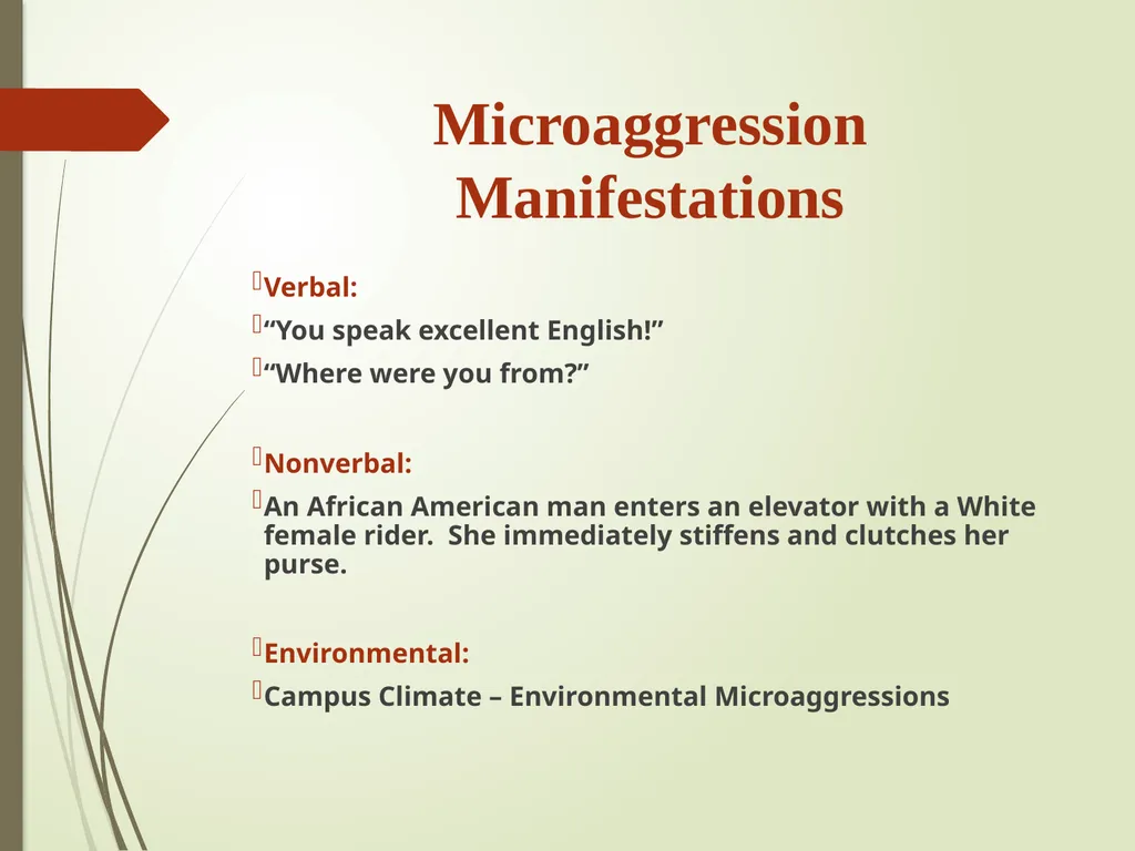 Disarming Microaggressions: Using - slide 4 of 45