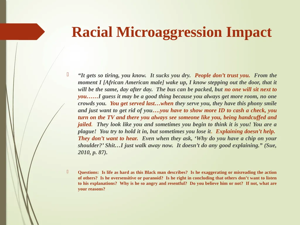 Disarming Microaggressions: Using - slide 5 of 45