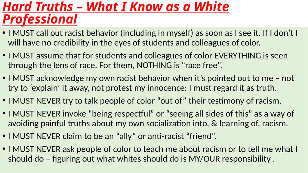 Preparing to Talk About Race Stephen Brookfield - slide 14 of 22