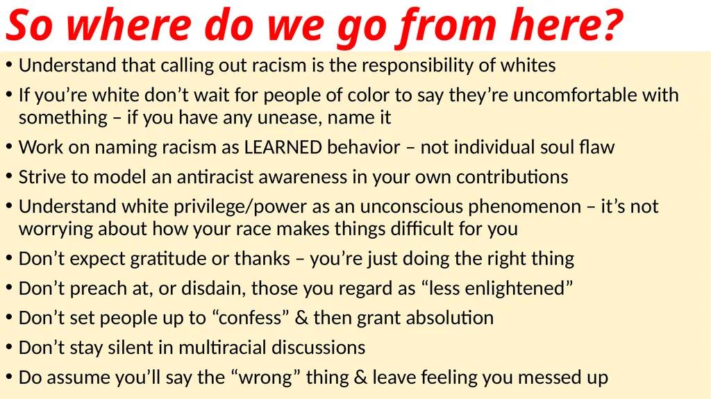 Preparing to Talk About Race Stephen Brookfield - slide 18 of 22
