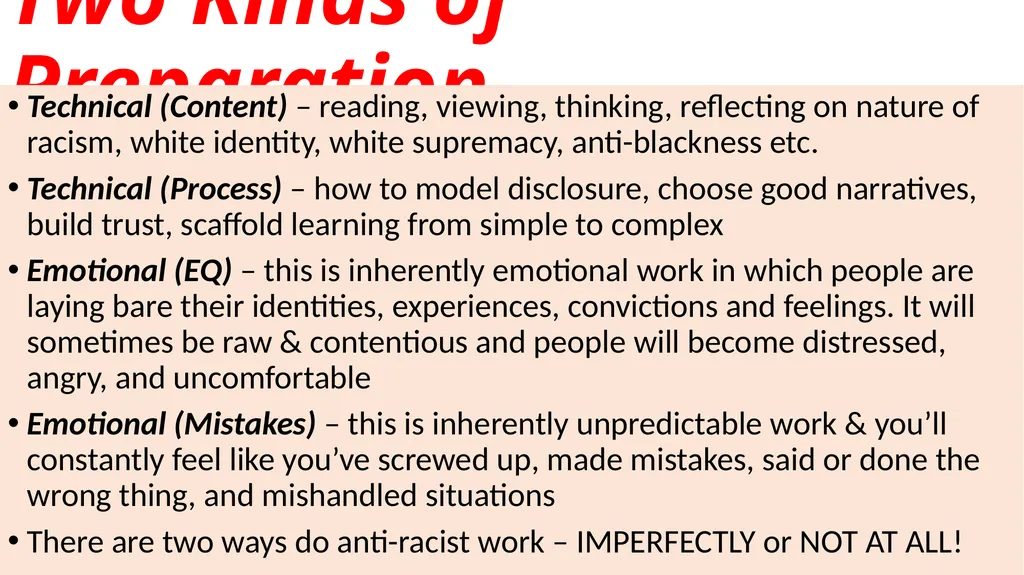 Preparing to Talk About Race Stephen Brookfield - slide 6 of 22