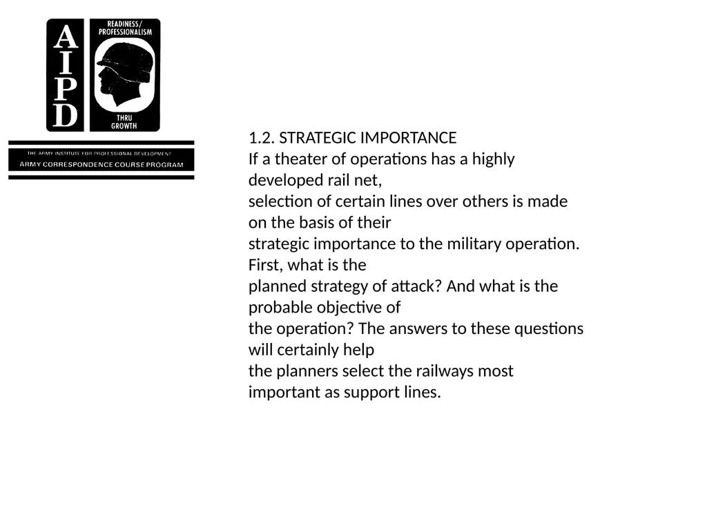 INTRODUCTION Military railroads operate basically - slide 5 of 95