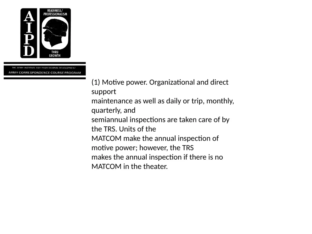 INTRODUCTION Military railroads operate basically - slide 46 of 95