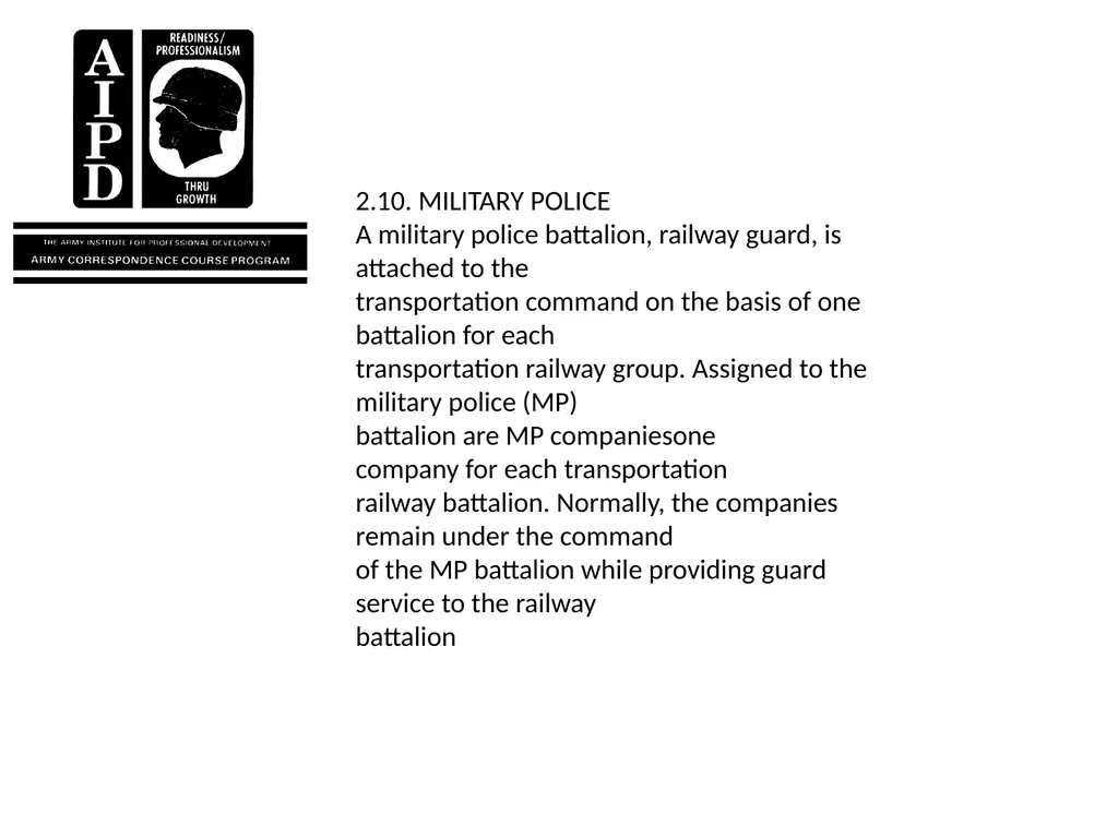 INTRODUCTION Military railroads operate basically - slide 53 of 95