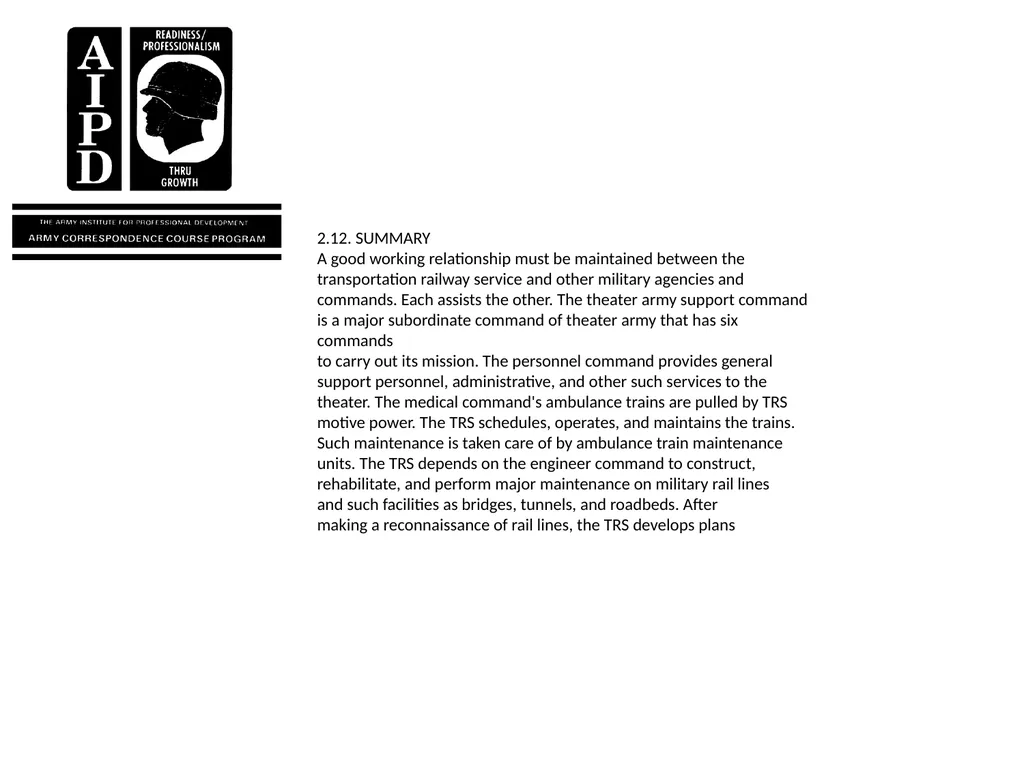 INTRODUCTION Military railroads operate basically - slide 57 of 95