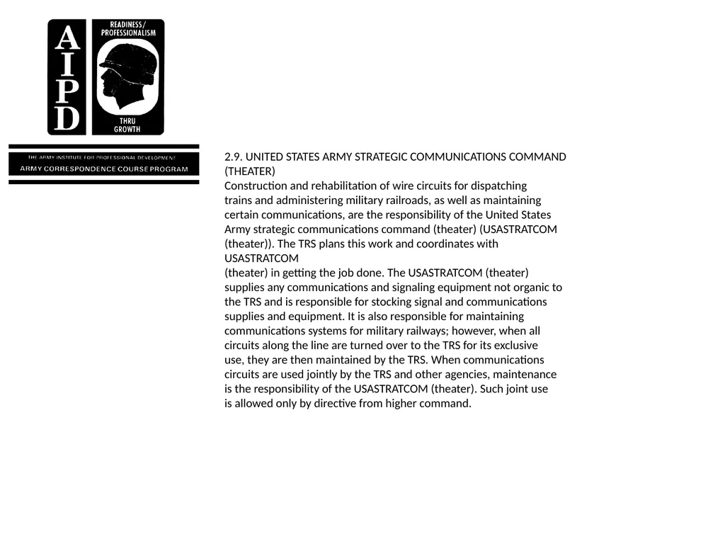 INTRODUCTION Military railroads operate basically - slide 51 of 95