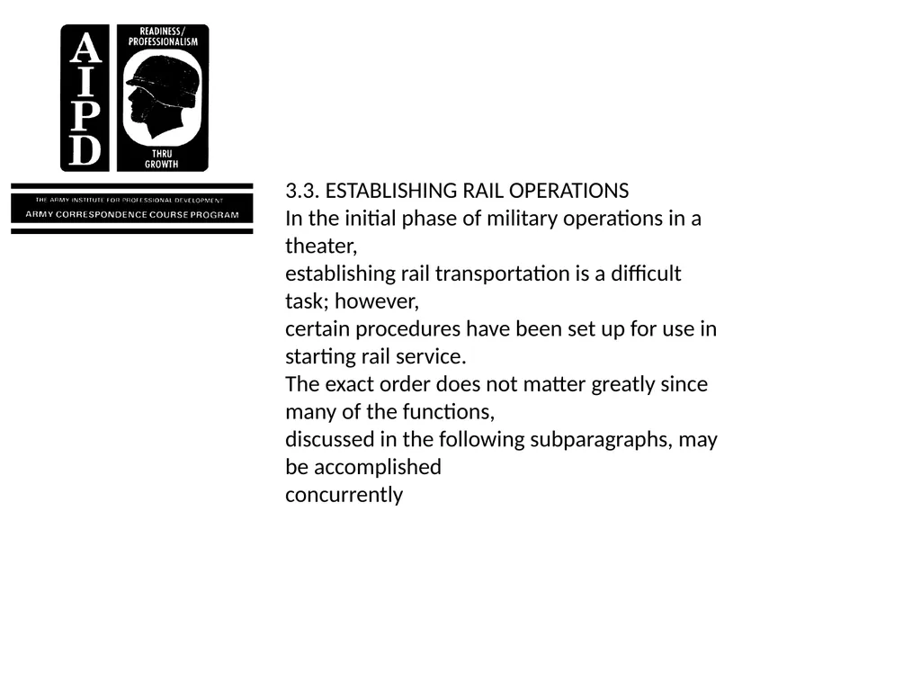INTRODUCTION Military railroads operate basically - slide 65 of 95