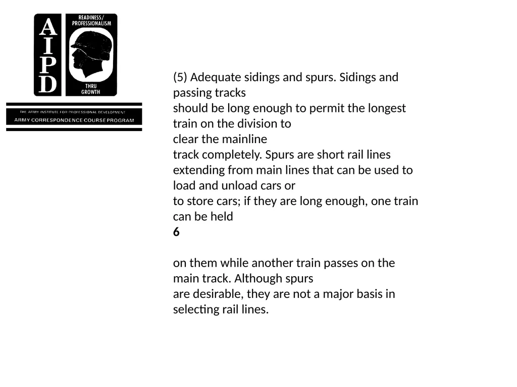 INTRODUCTION Military railroads operate basically - slide 13 of 95