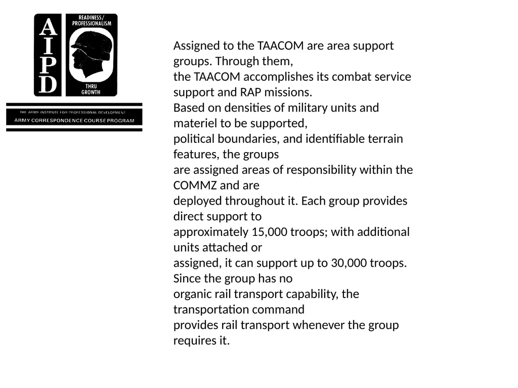 INTRODUCTION Military railroads operate basically - slide 50 of 95