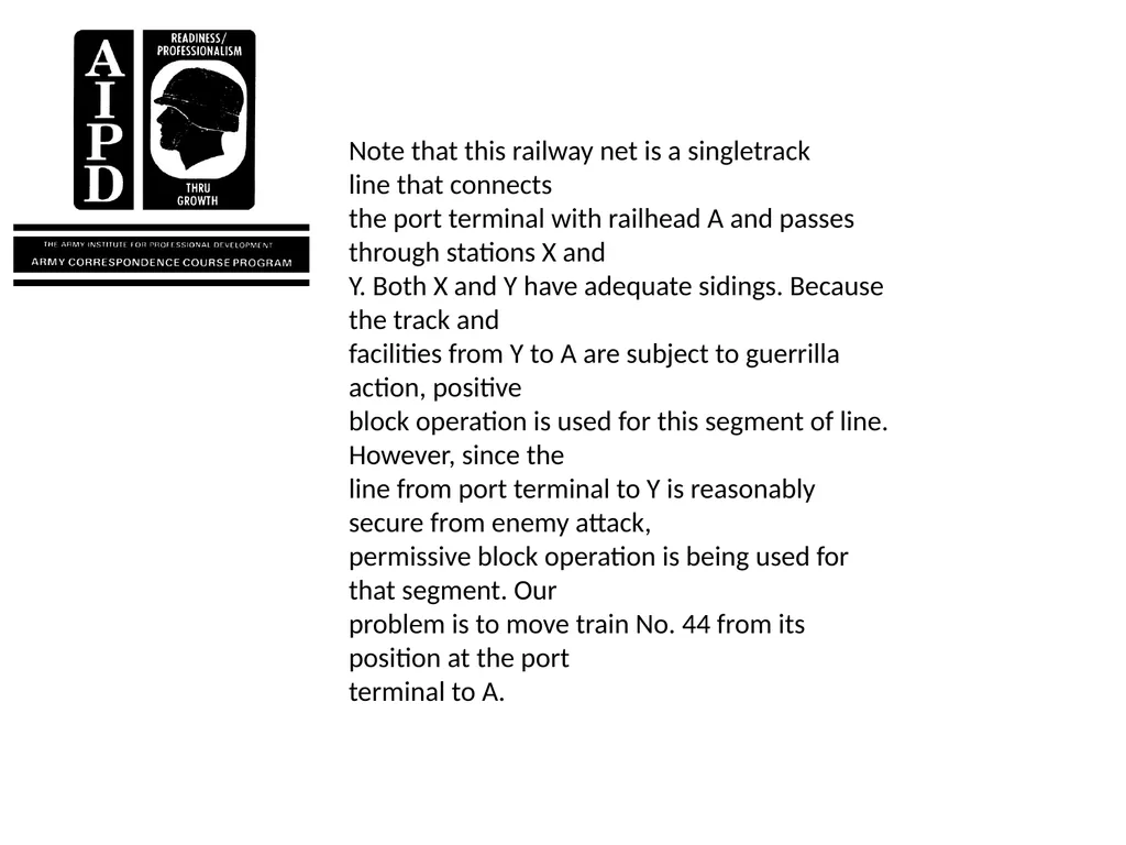 INTRODUCTION Military railroads operate basically - slide 84 of 95