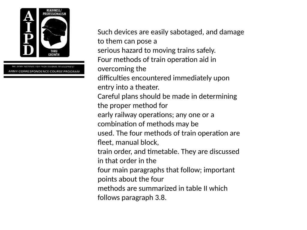 INTRODUCTION Military railroads operate basically - slide 70 of 95