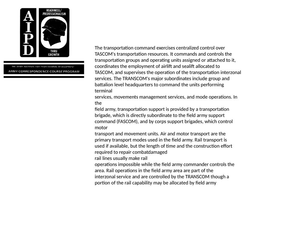 INTRODUCTION Military railroads operate basically - slide 41 of 95