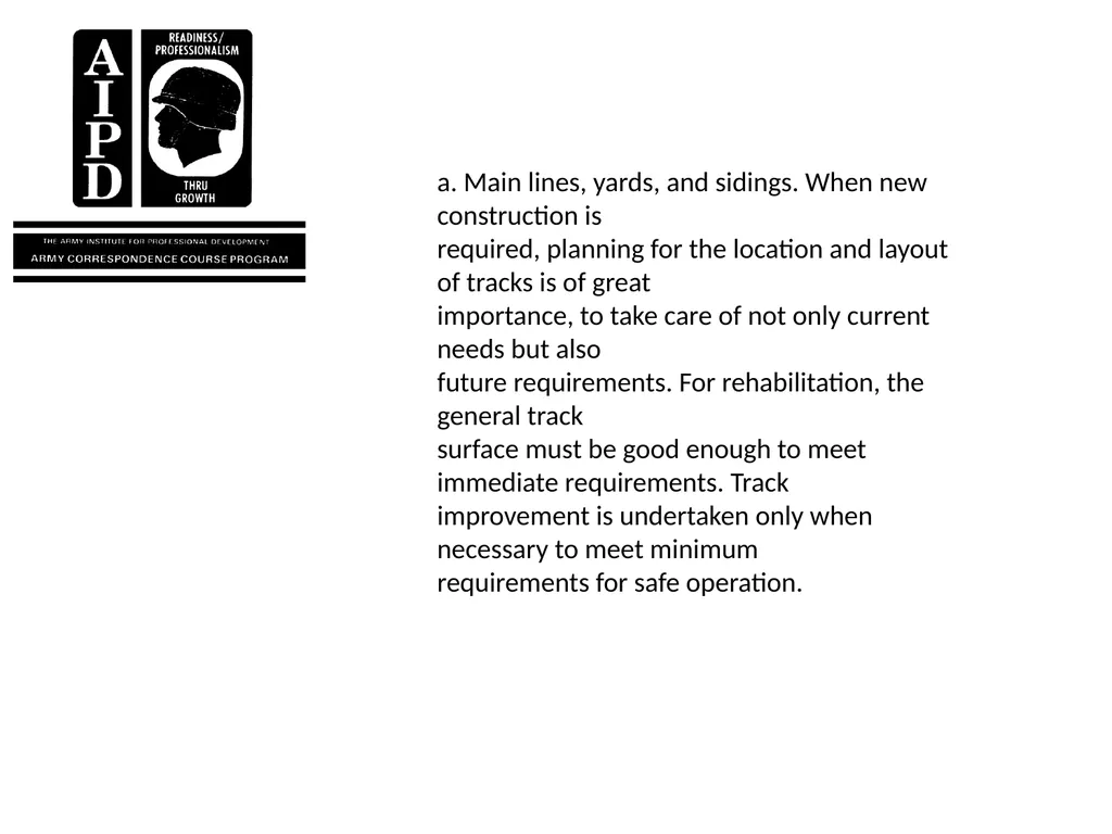 INTRODUCTION Military railroads operate basically - slide 16 of 95