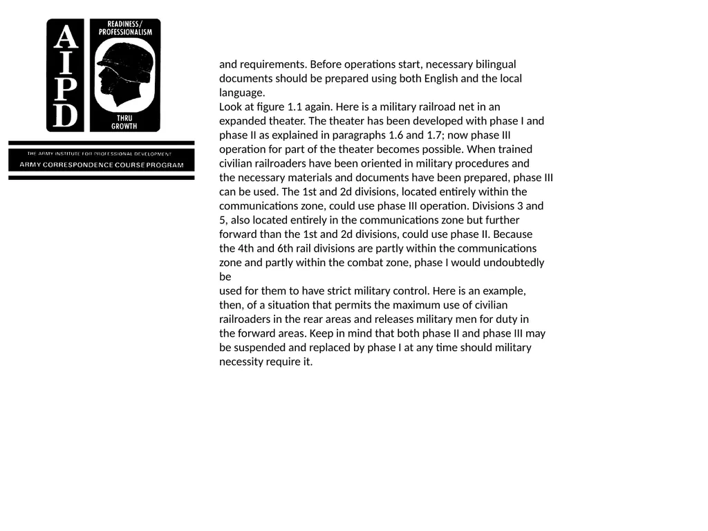 INTRODUCTION Military railroads operate basically - slide 27 of 95