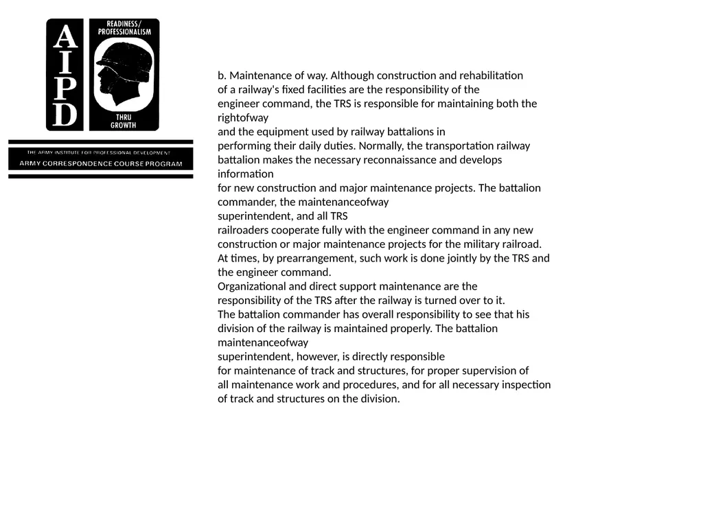 INTRODUCTION Military railroads operate basically - slide 44 of 95