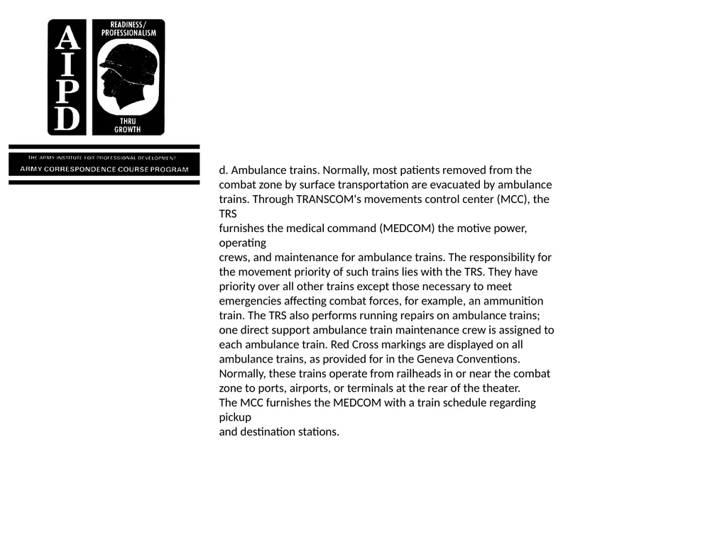 INTRODUCTION Military railroads operate basically - slide 64 of 95