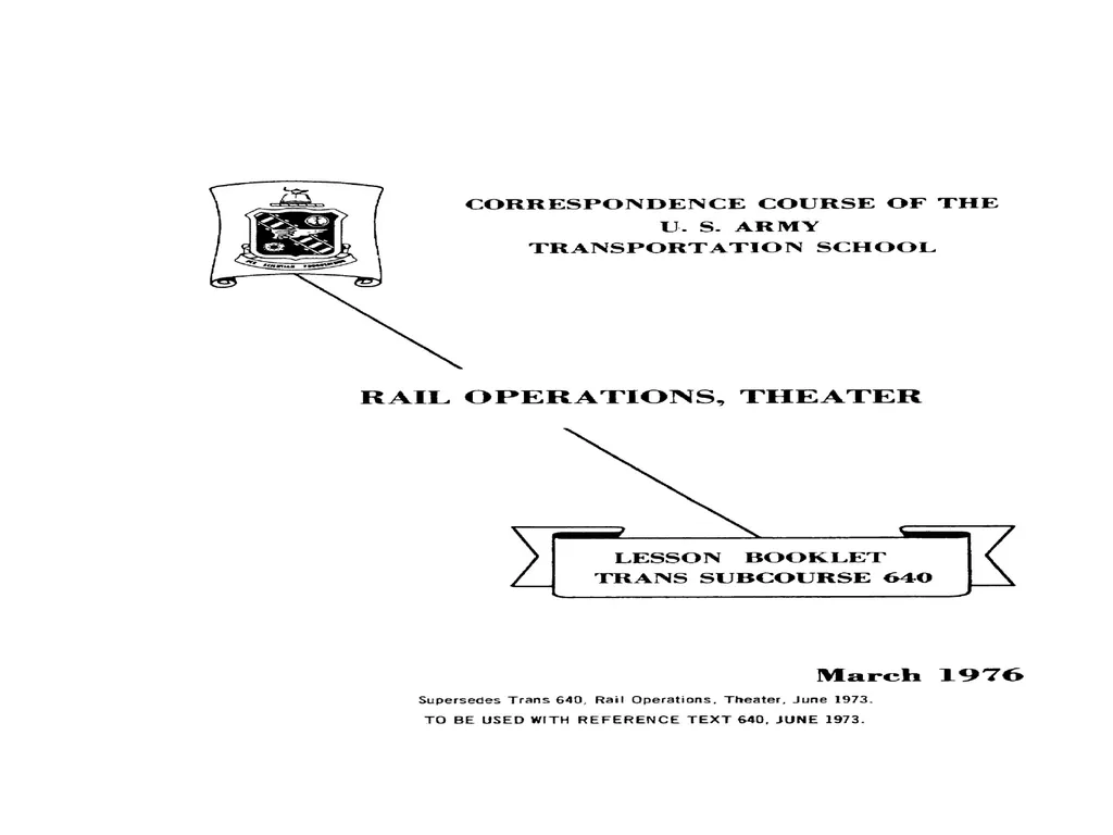 INTRODUCTION Military railroads operate basically
