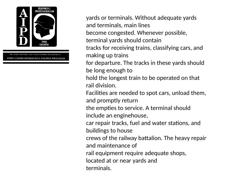 INTRODUCTION Military railroads operate basically - slide 10 of 95