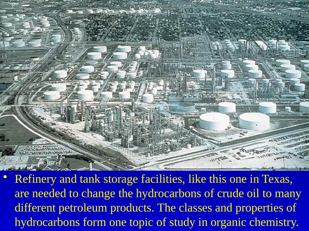 Organic Chemistry Refinery and tank storage - slide 2 of 60