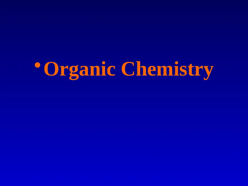 Organic Chemistry Refinery and tank storage