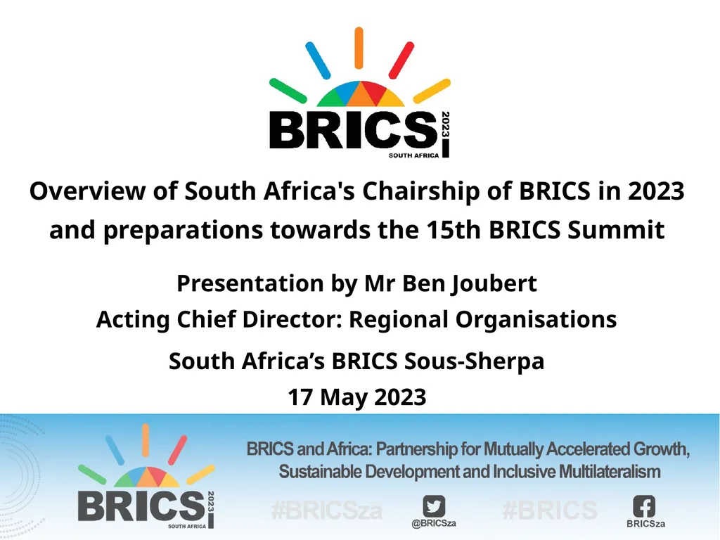 Overview of South Africa's Chairship of BRICS in