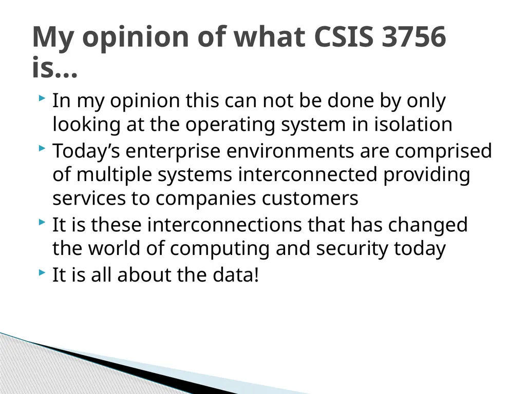 CSIS 3756 Security Design Mr. Mark Welton Course - slide 7 of 32