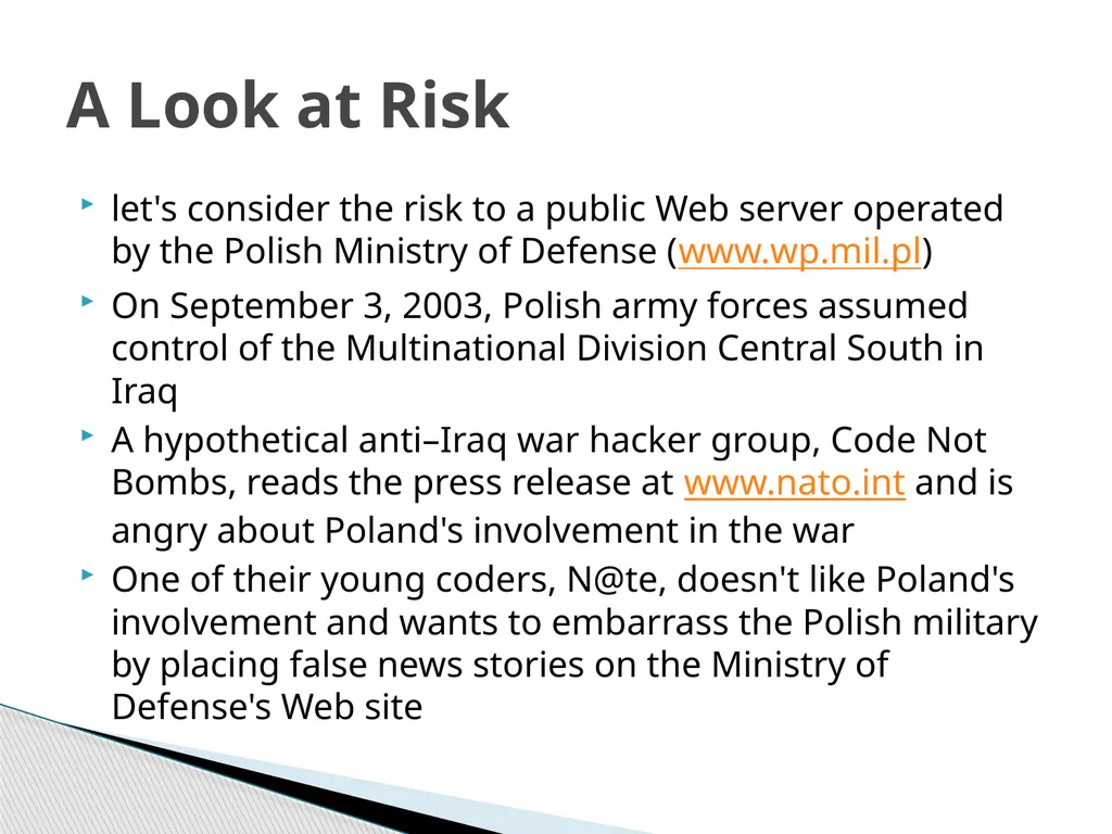 CSIS 3756 Security Design Mr. Mark Welton Course - slide 24 of 32