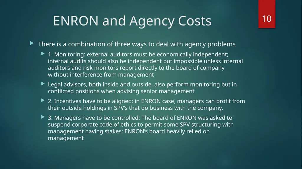 Forensic Finance: ENRON and Others Stephen A. Ross - slide 10 of 15