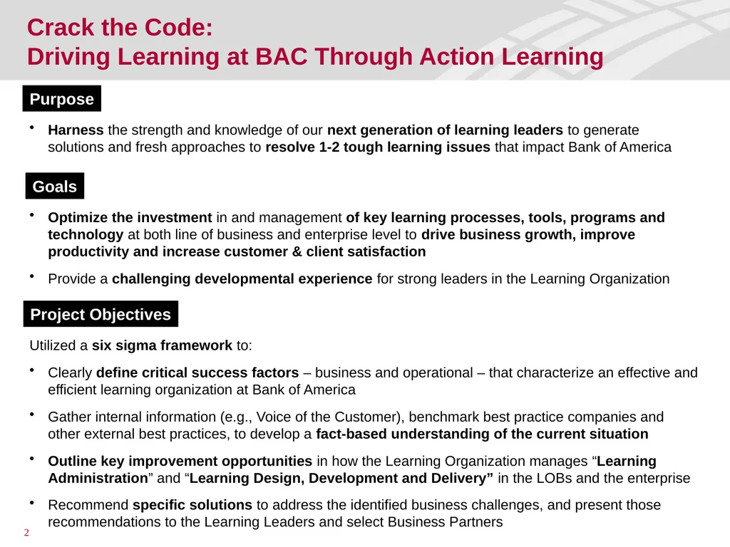 Crack the Code: Driving Learning at BAC Through - slide 2 of 18