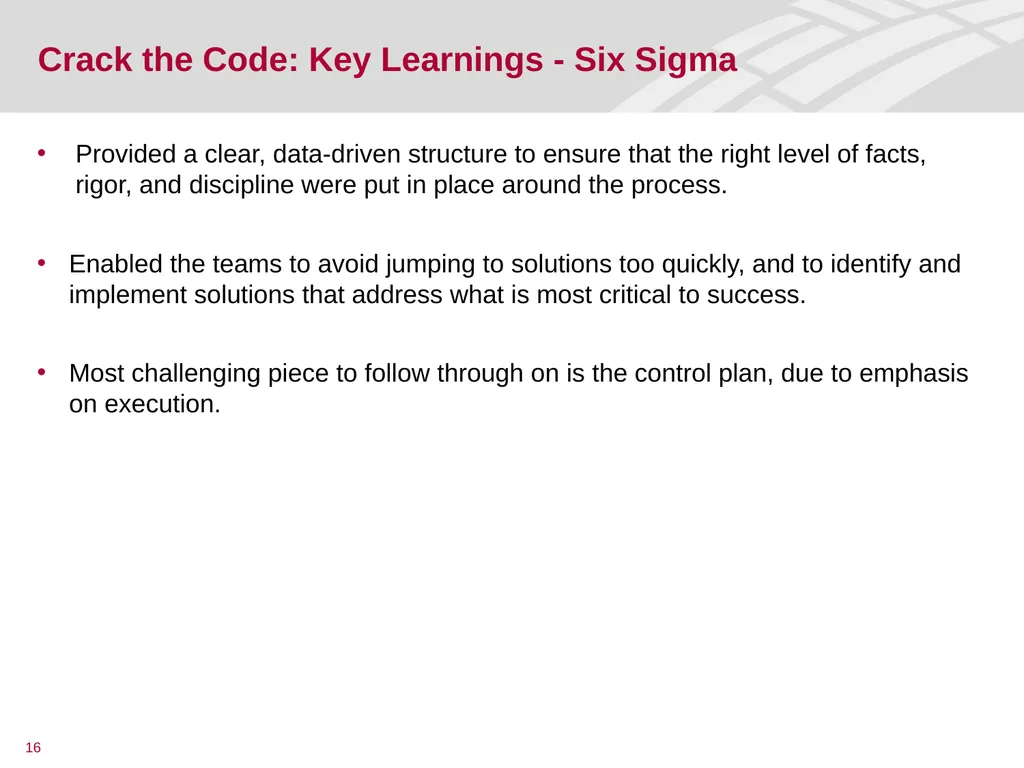 Crack the Code: Driving Learning at BAC Through - slide 16 of 18