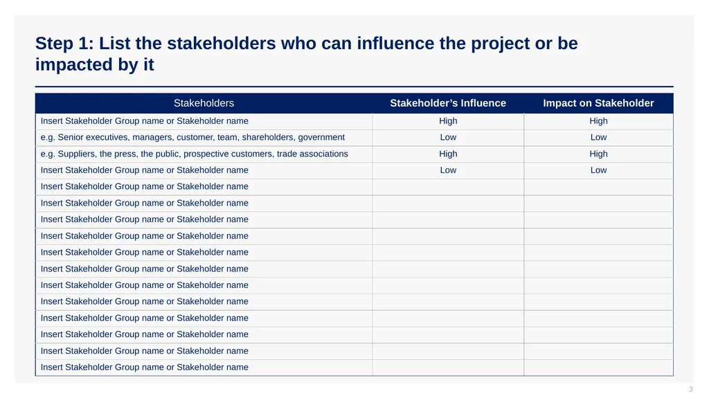 Stakeholder Engagement Strategy Tutorial & - slide 3 of 12