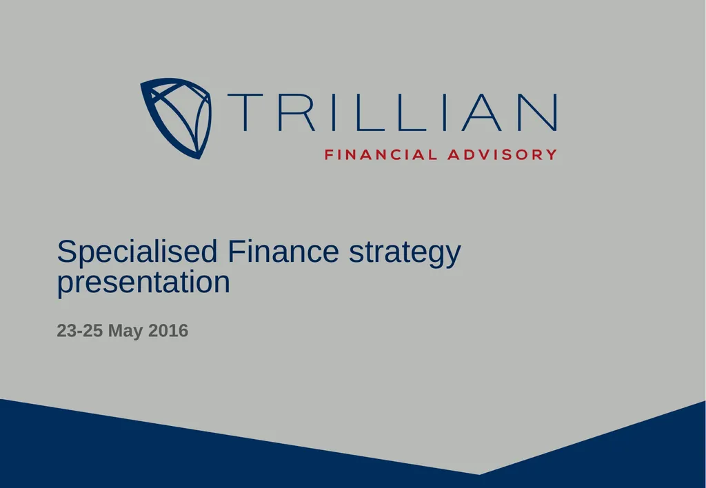 Specialised Finance strategy presentation 23-25 - slide 1 of 14