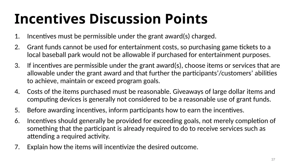 Session 11: Selected Items of Cost Texas Workforce - slide 37 of 38