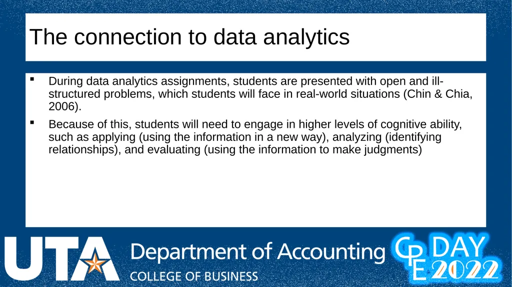 Data Analytics and Cognitive Ability: What makes - slide 29 of 41