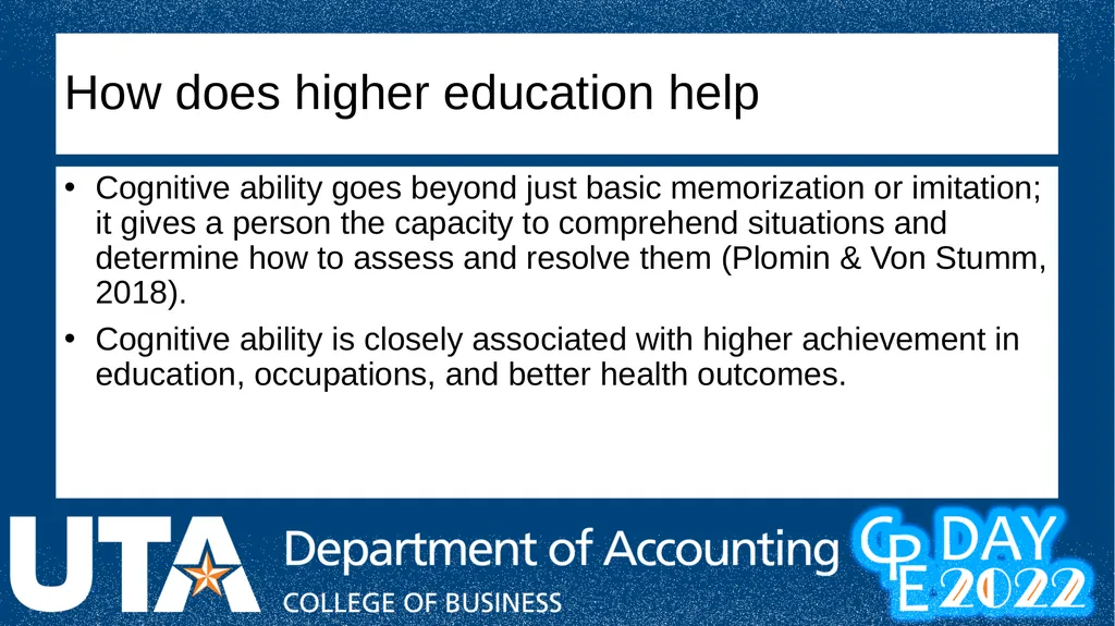 Data Analytics and Cognitive Ability: What makes - slide 37 of 41