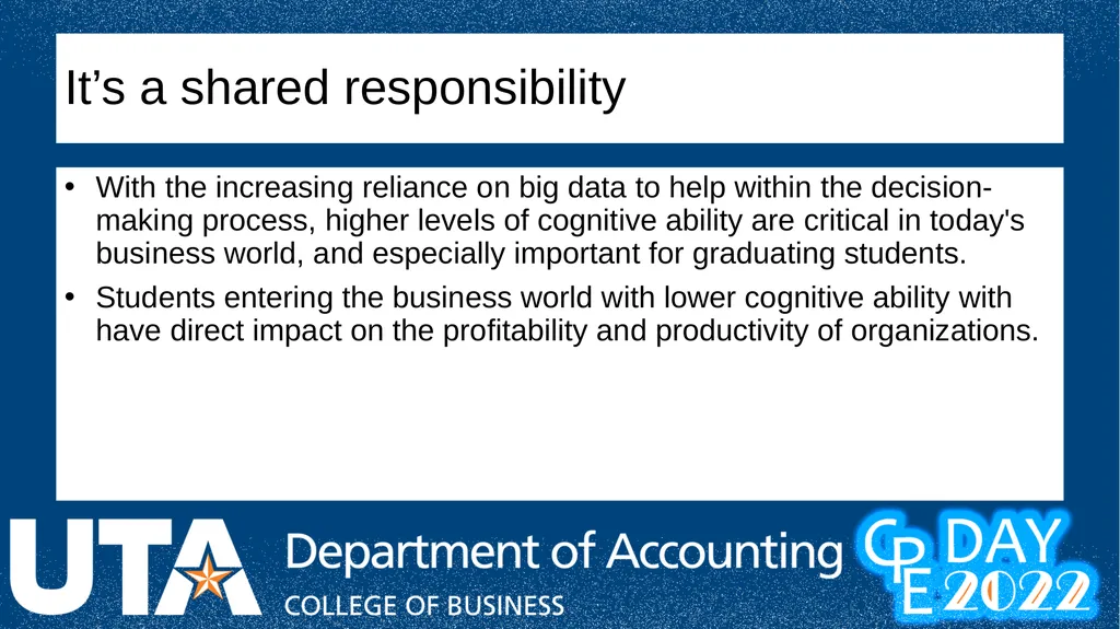 Data Analytics and Cognitive Ability: What makes - slide 39 of 41