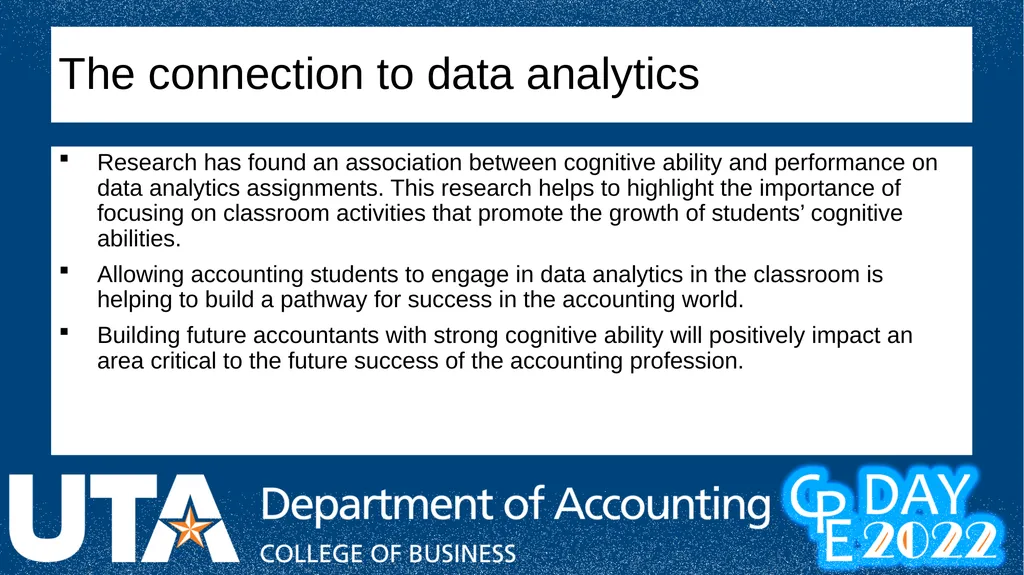 Data Analytics and Cognitive Ability: What makes - slide 31 of 41