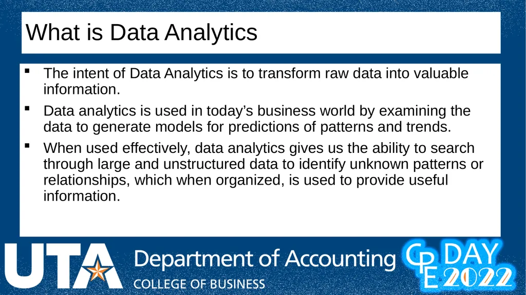 Data Analytics and Cognitive Ability: What makes - slide 6 of 41