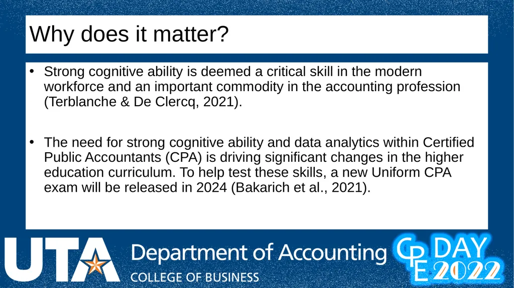Data Analytics and Cognitive Ability: What makes - slide 33 of 41
