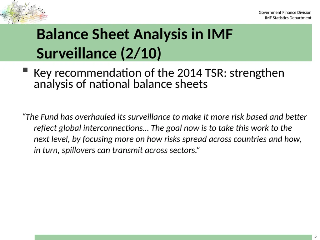 Workshop on the Implementation of the 2008 SNA in - slide 5 of 20