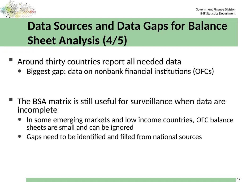 Workshop on the Implementation of the 2008 SNA in - slide 17 of 20