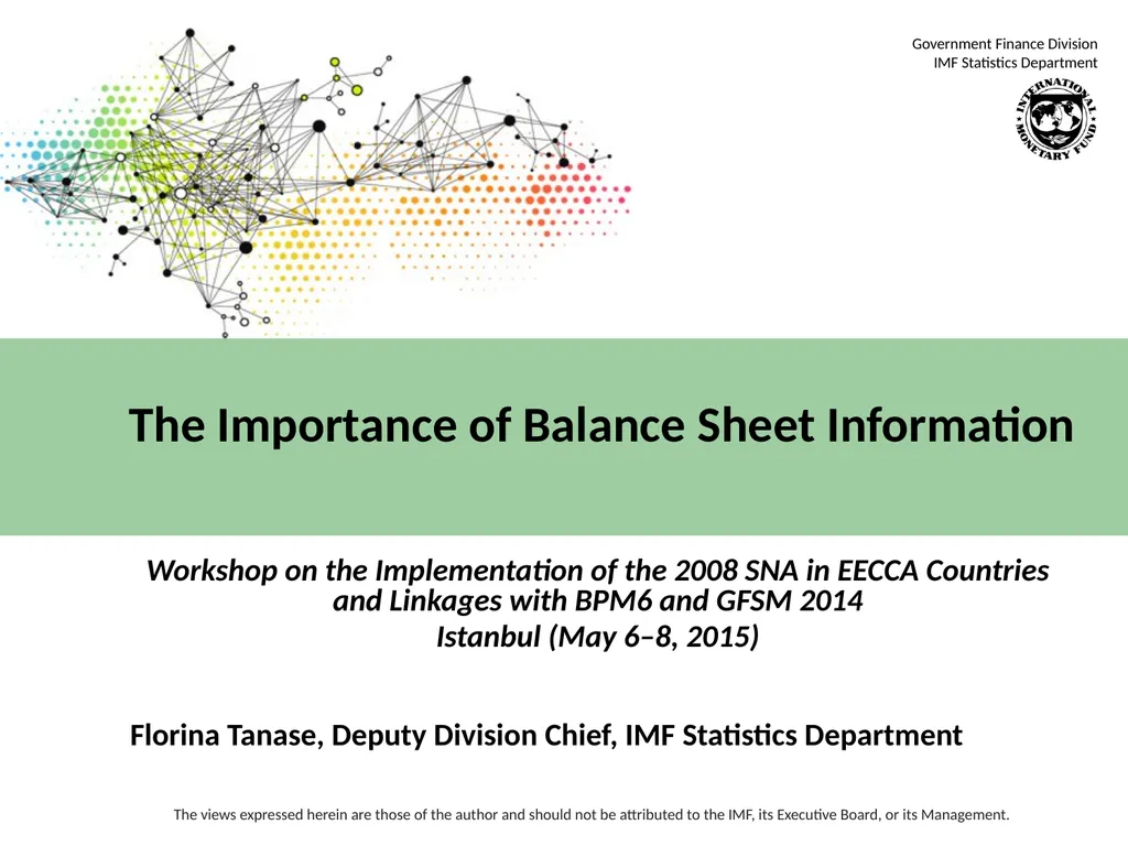 Workshop on the Implementation of the 2008 SNA in - slide 1 of 20