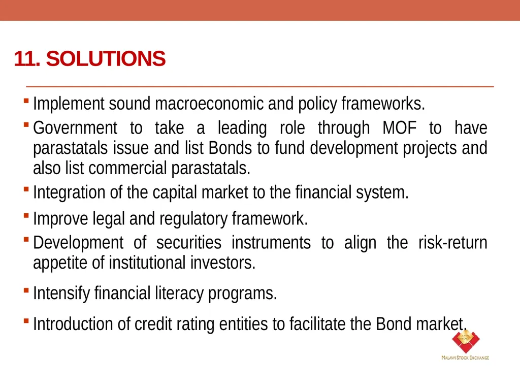 ROLE OF THE CAPITAL MARKET IN LONG TERM - slide 22 of 23