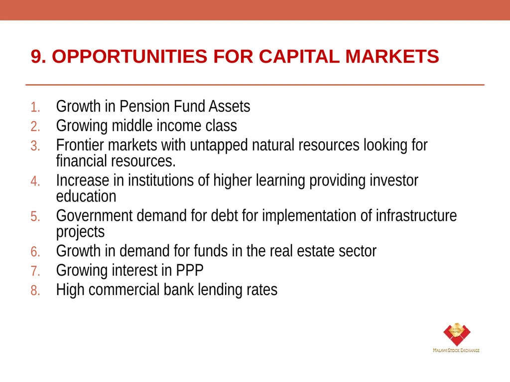 ROLE OF THE CAPITAL MARKET IN LONG TERM - slide 20 of 23