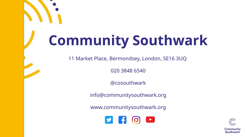 www.communitysouthwark.org | @cosouthwark Basic - slide 17 of 17
