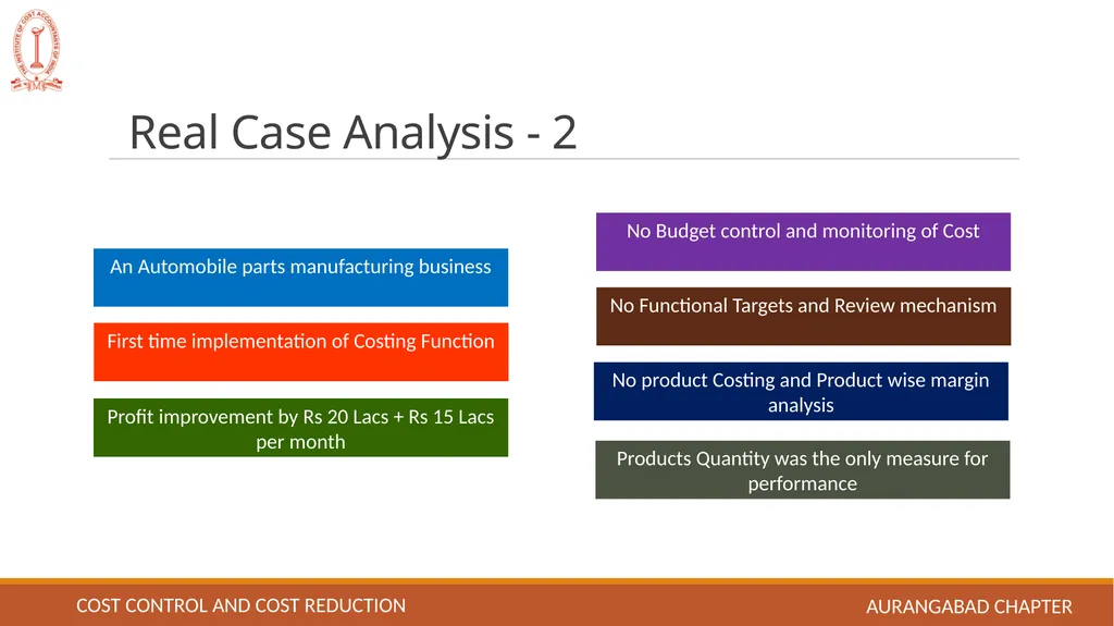 Cost control and Cost reduction EASY TO UNDERSTAND - slide 9 of 15