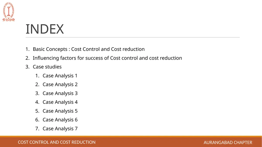 Cost control and Cost reduction EASY TO UNDERSTAND - slide 2 of 15