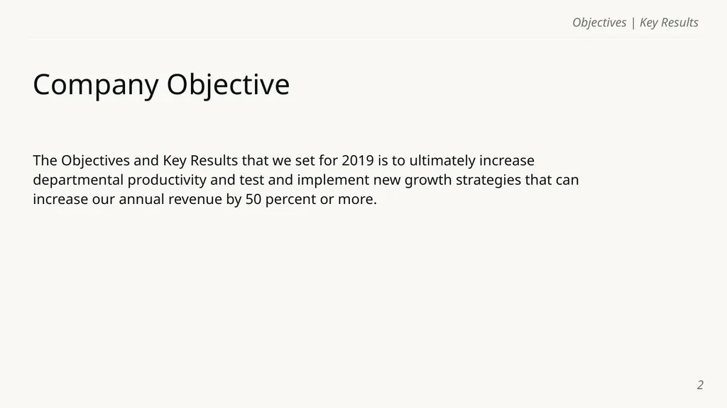 Objectives | Key Results Template Name of course - slide 2 of 32