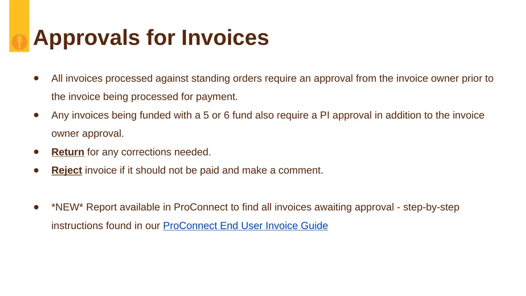 ProConnect Training Presented by Accounts Payable - slide 14 of 18