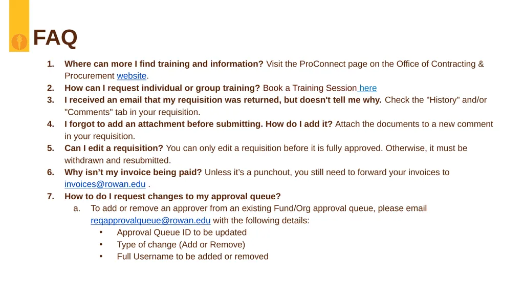 ProConnect Training Presented by Accounts Payable - slide 10 of 18
